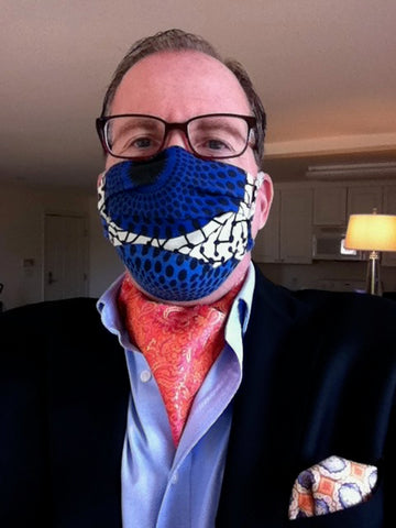 cravat club customer scott wearing our hvar woven silk cravat