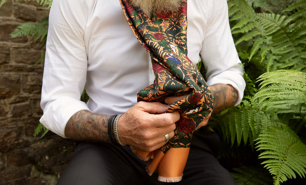 Hidden Curiosities X Silk Scarf for Men