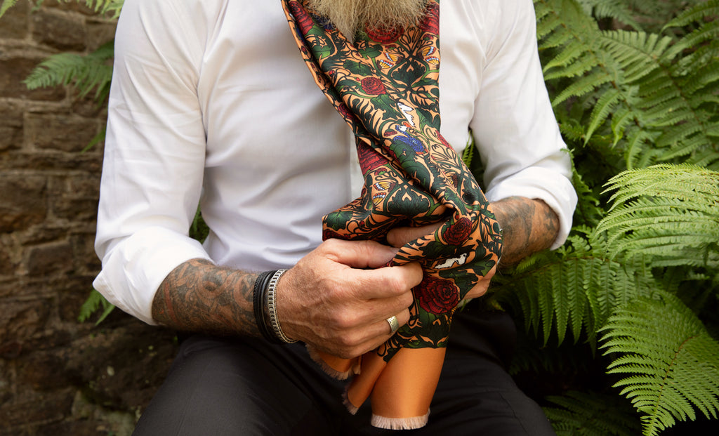 Cravat Club Printed Silk Evening Scarves for Men