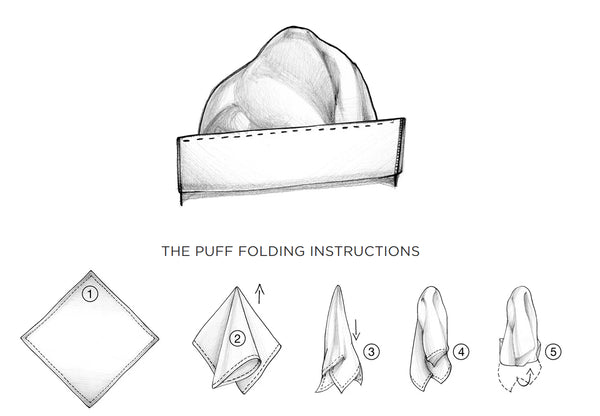Cravat Club How to Fold Your Pocket Square Puff Fold