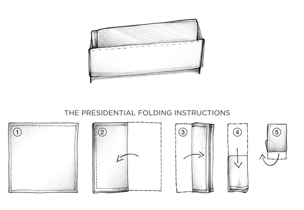 Presidential Fold Pocket Square 