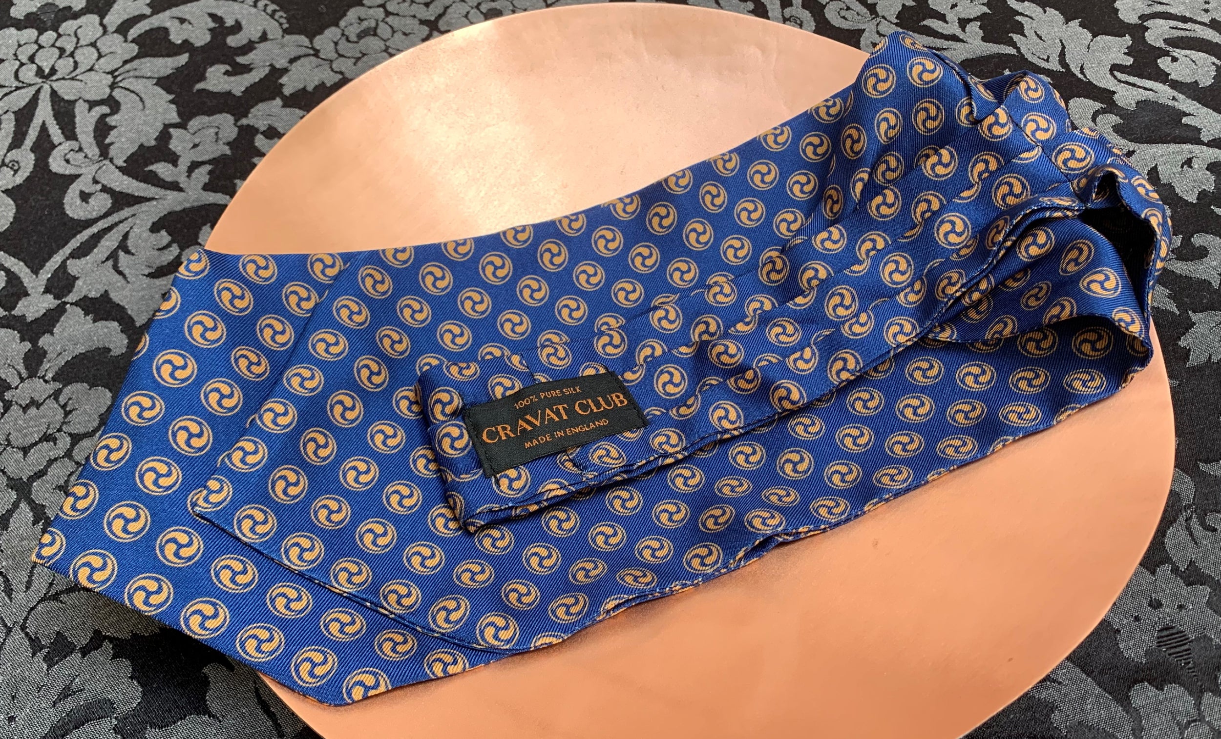 Naoki Printed Silk Day Cravat Cravat Club London Naoki Printed Silk Day Cravat Cravat Club London