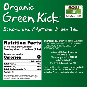 Now Foods - Green Kick™ Tea, Organic