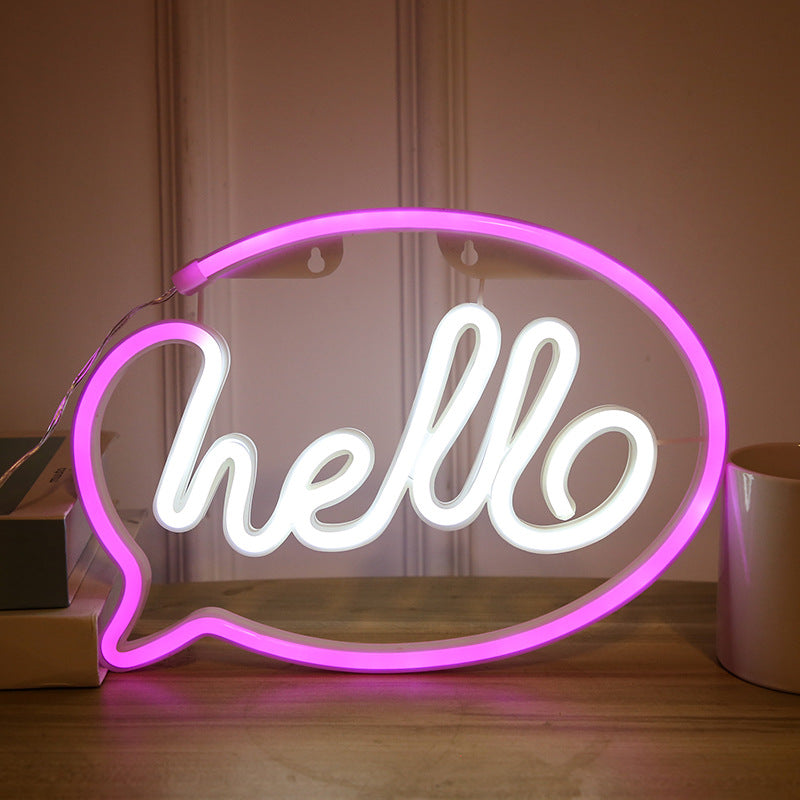 Billede af Hello Taleboble Neon LED Lampe