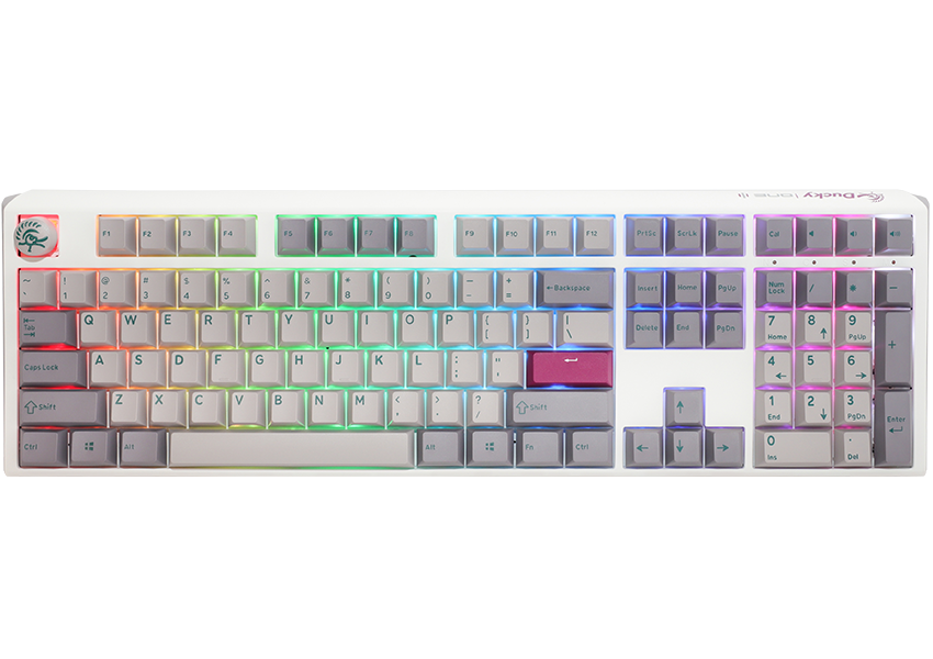 Se Ducky One 3 - Mist Nordic - Fullsize - Cherry Silent Red- RGB hos Geek´d