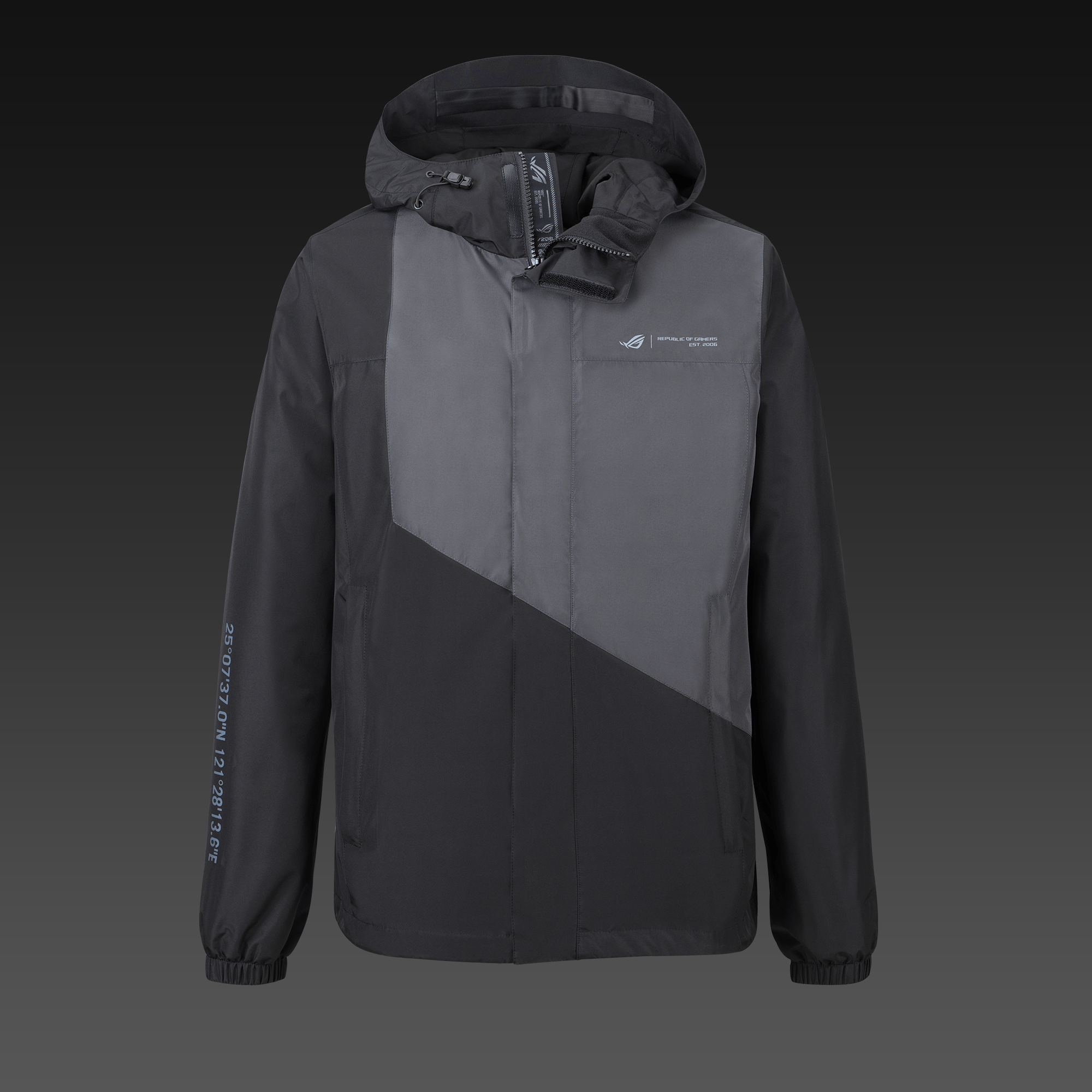 ASUS ROG SPACE WINDBREAKER - Regular Fit - Sort Grå | Small