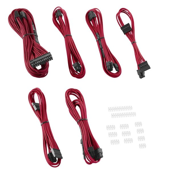 Se CableMod C-Series Rmi, RMx ModFlex Essentials Cable Kit - red hos Geek´d