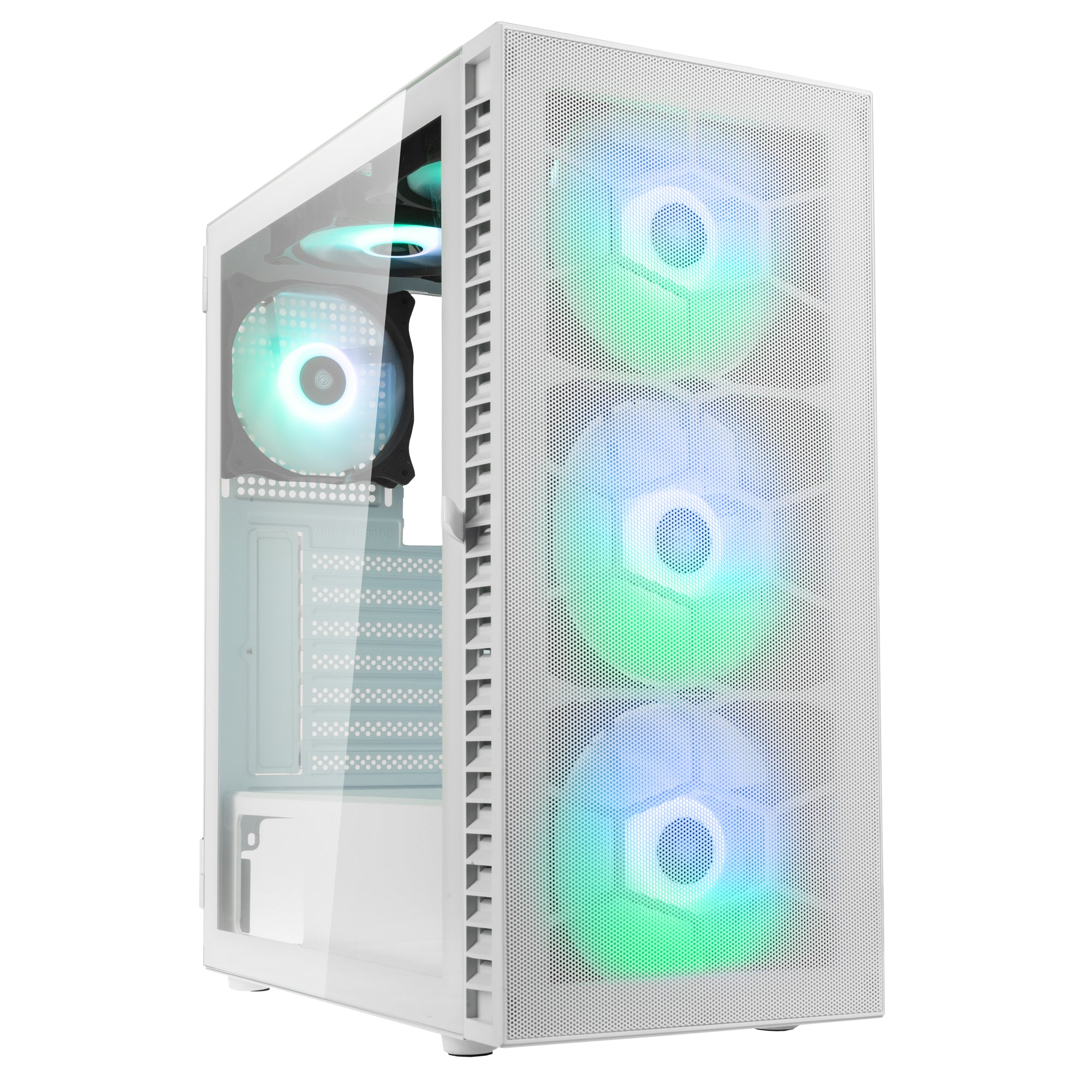 Se Kolink Observatory HF MESH ARGB Midi Tower Case - White hos Geek´d