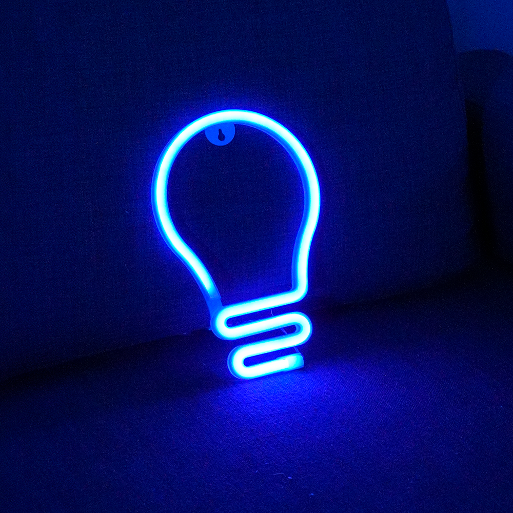 Se Lampe Neon LED Lys Blå hos Geek´d