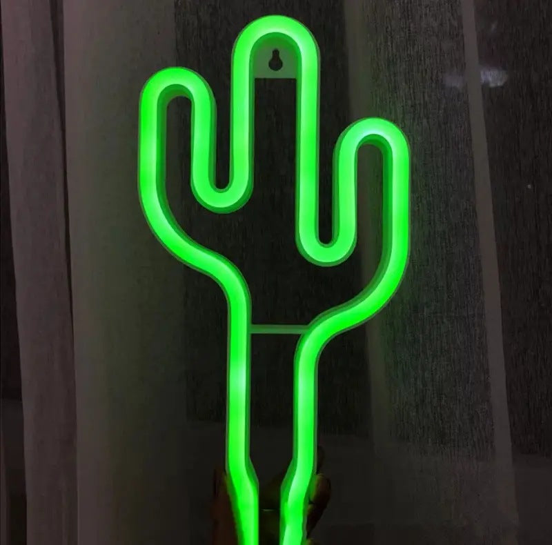 Se Kaktus Neon LED Lampe hos Geek´d