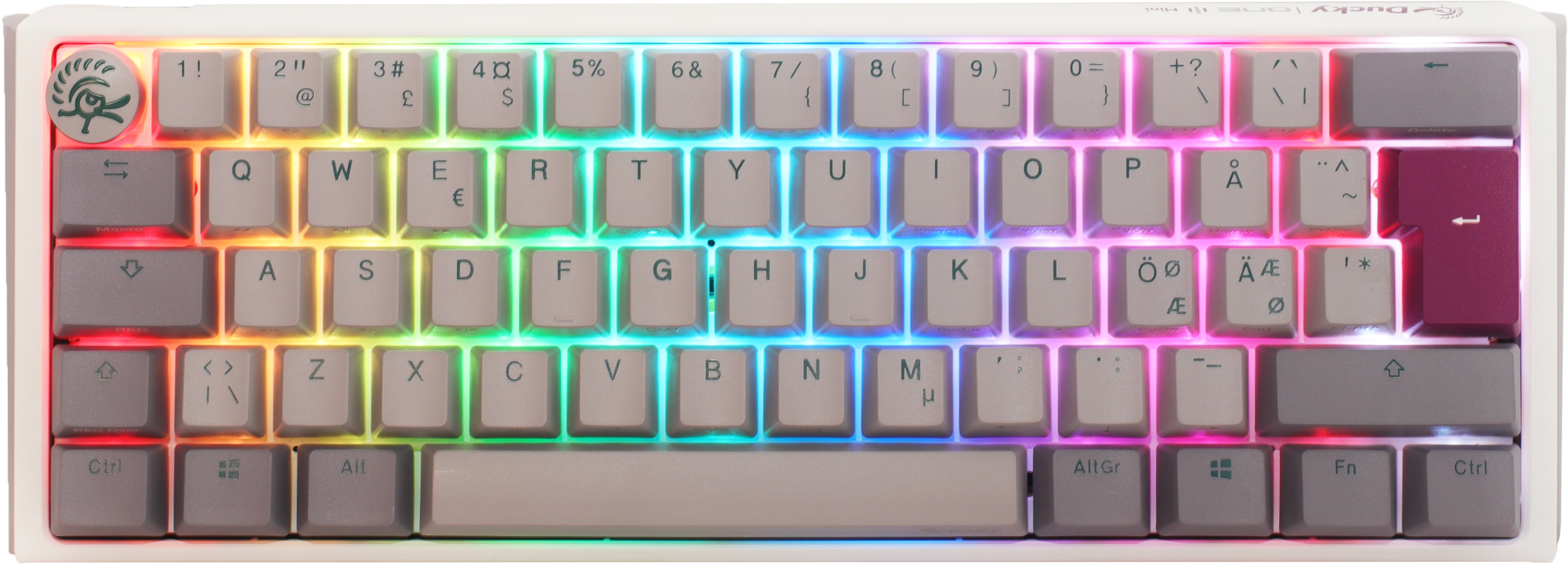 Se Ducky One 3 - Mist Nordic - Mini 60% - Cherry Brown - RGB hos Geek´d