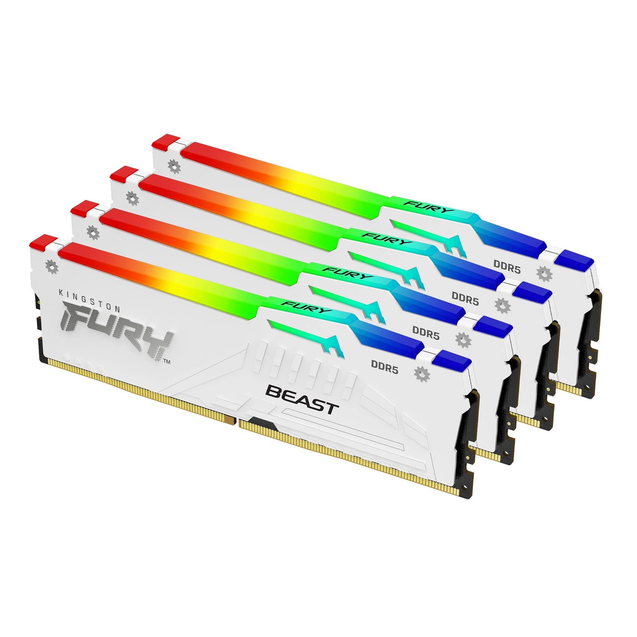 Se Kingston Technology FURY Beast RGB DDR5 - 128 GB - 4 x 32 GB hos Geek´d