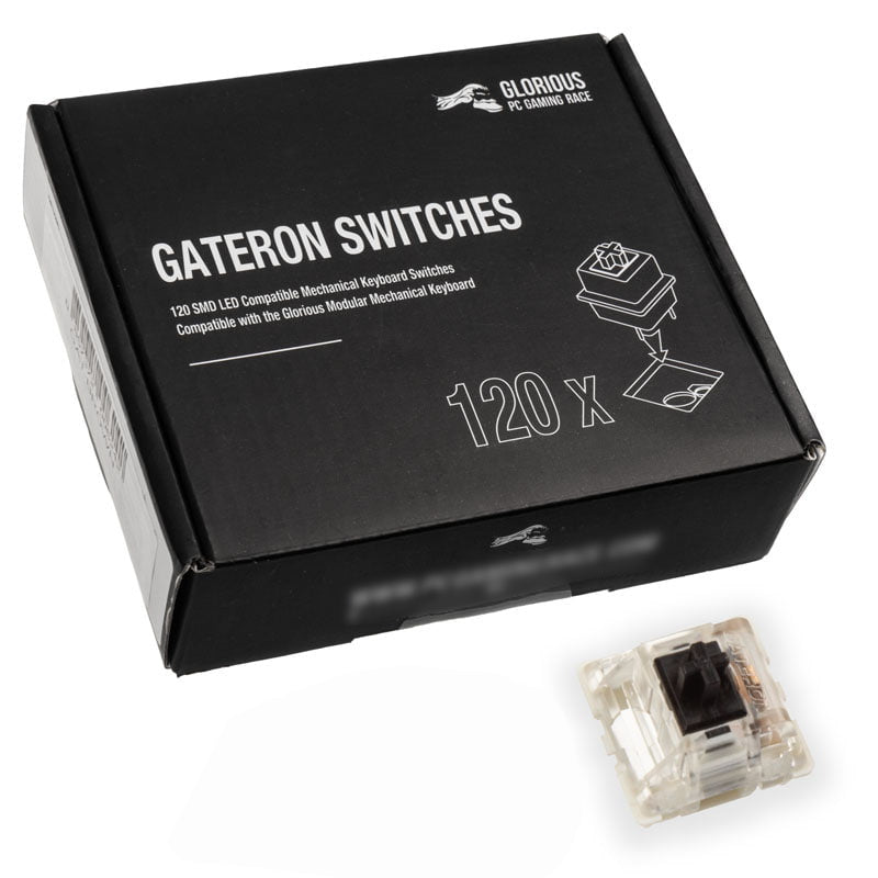 Se Glorious Gateron Sort Switches (120 Stk) hos Geek´d