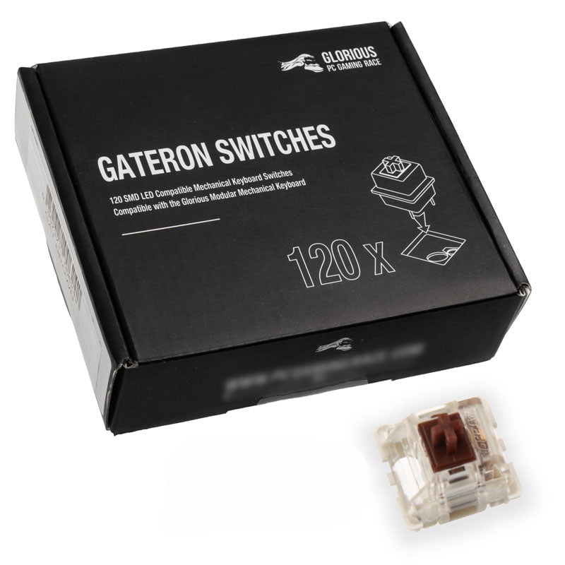 Se Glorious Gateron Brun Switches (120 stk) hos Geek´d