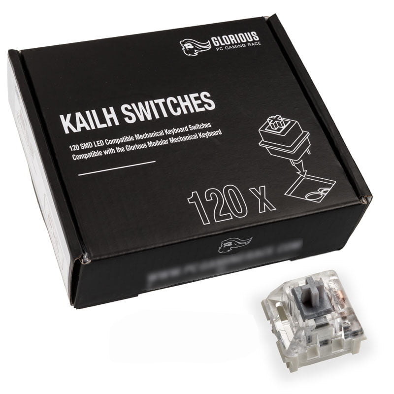 Se Glorious Kailh Speed Sølv Switches (120 Stk) hos Geek´d