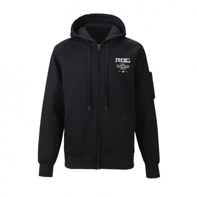 ASUS ROG Pixel Game ZIP HOODIE - Regular Fit - Sort | 2XL