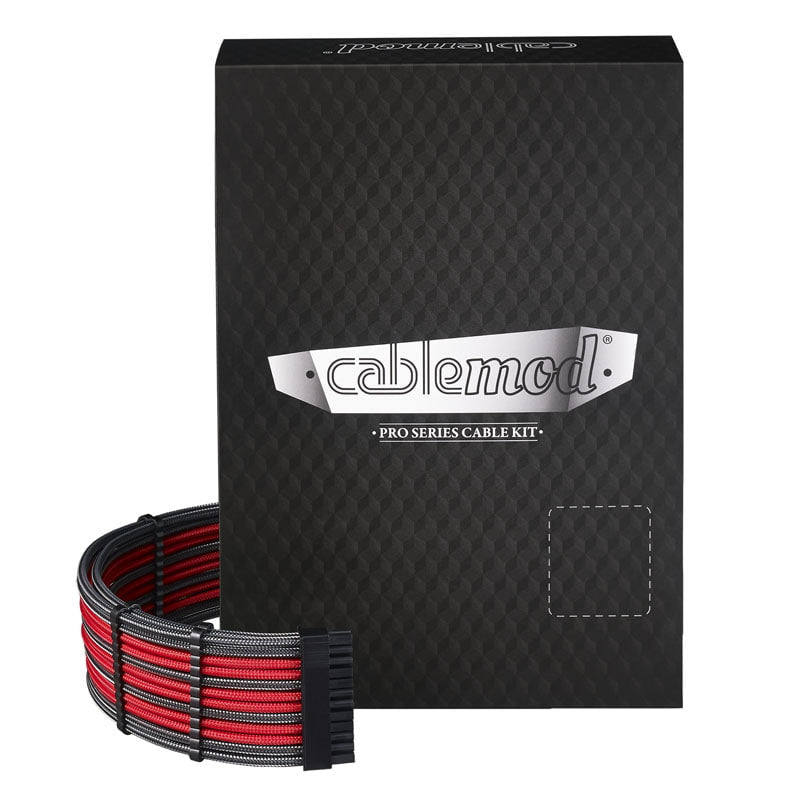 Billede af CableMod C-Series PRO ModMesh Cable Kit for Corsair AXi/HXi/RM (Yellow Label) - carbon/red