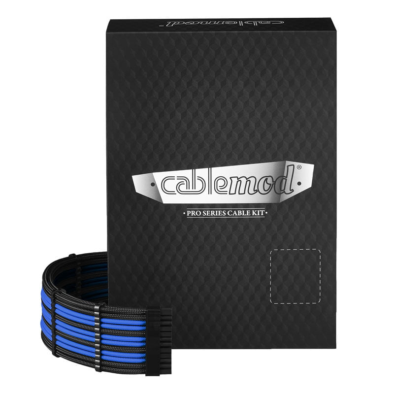 Se CableMod PRO ModMesh RT-Series ASUS ROG / Seasonic Cable Kits - black/blue hos Geek´d