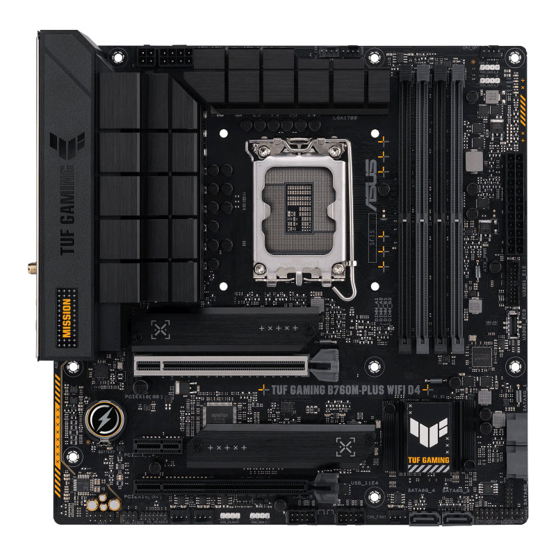 Billede af ASUS TUF GAMING B760M-PLUS WIFI D4 (mATX, B760, LGA 1700, DDR4)