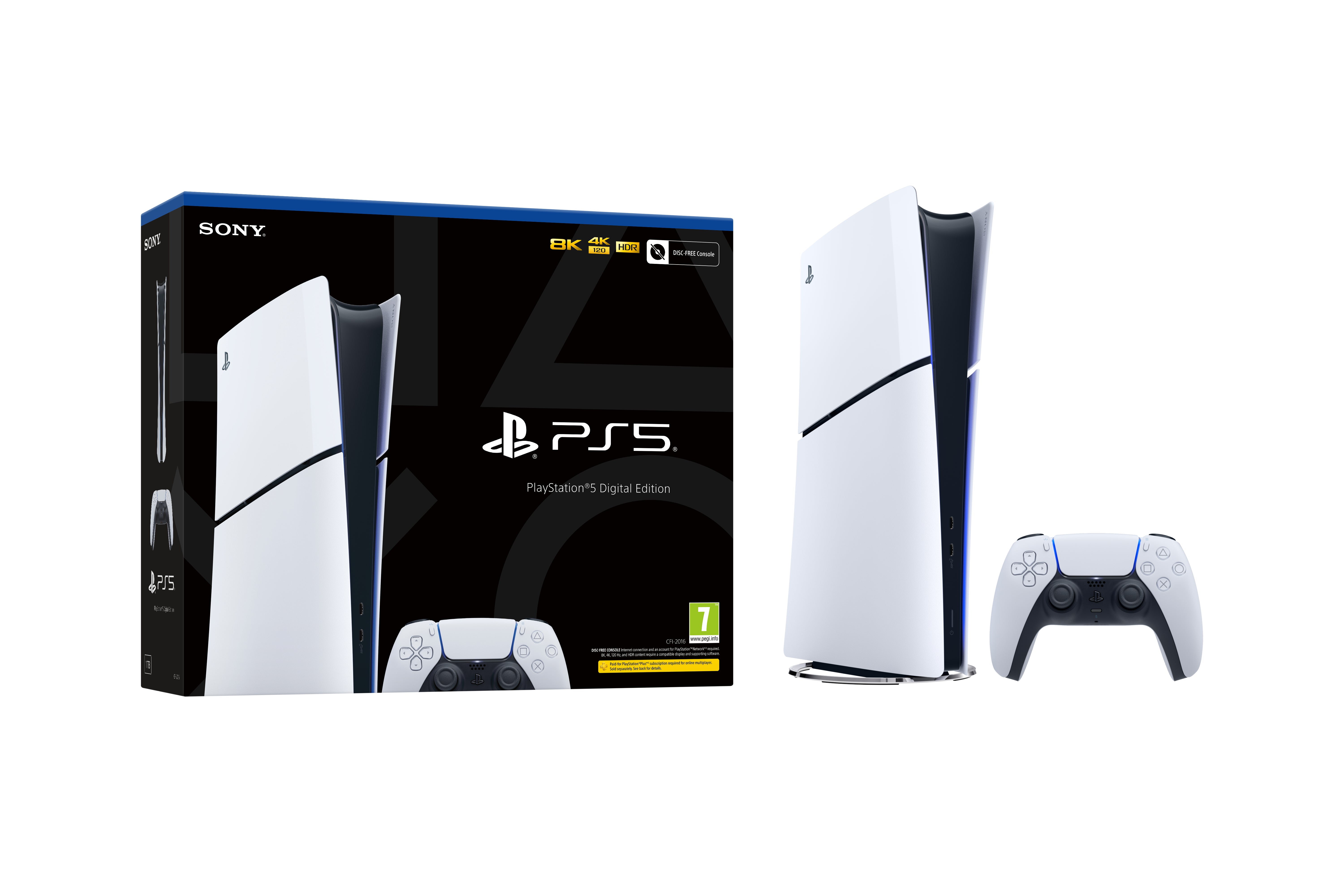 Se Sony PS5 Konsole SLIM Digital Edition D-Chassis 1TB hos Geek´d