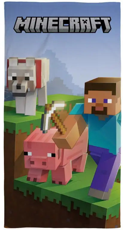 Billede af Minecraft badehåndklæde 70 x 140 cm