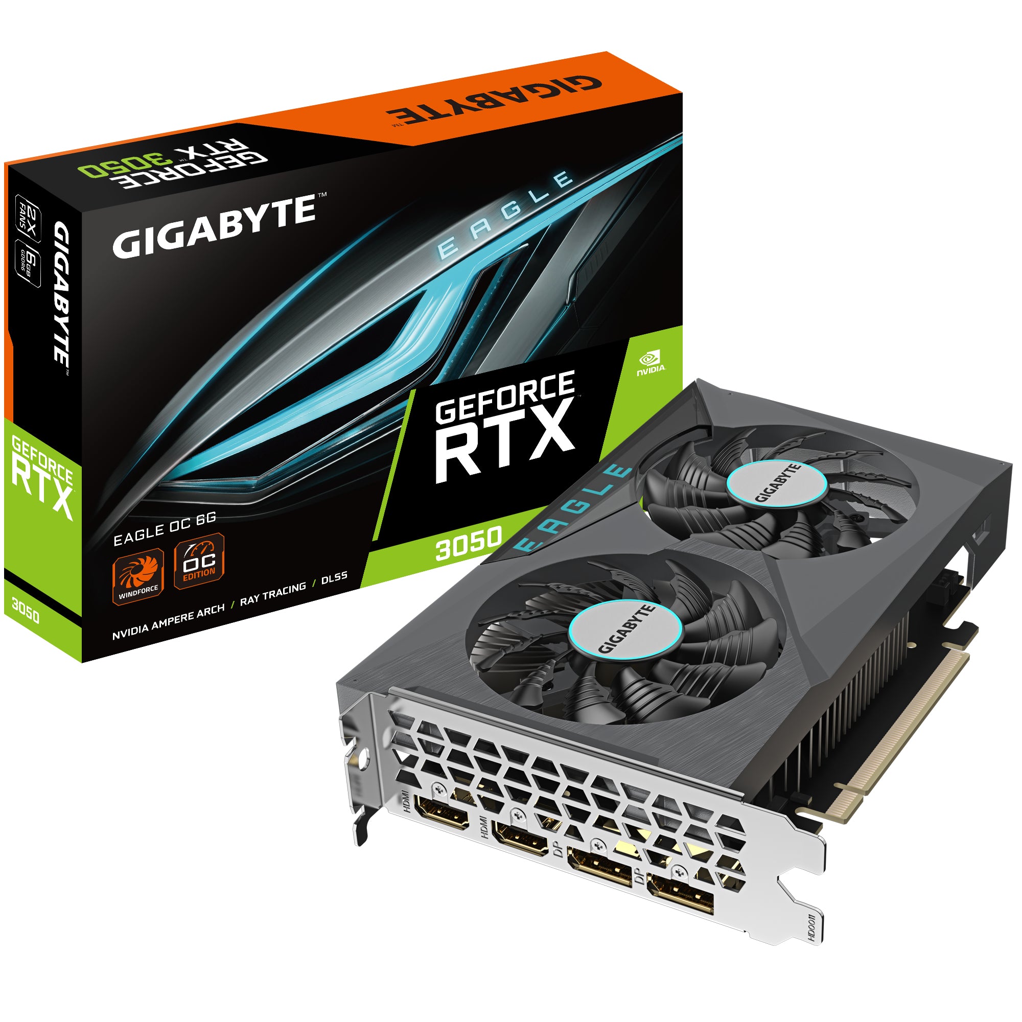 Se Gigabyte GeForce RTX 3050 OC Eagle 6G hos Geek´d