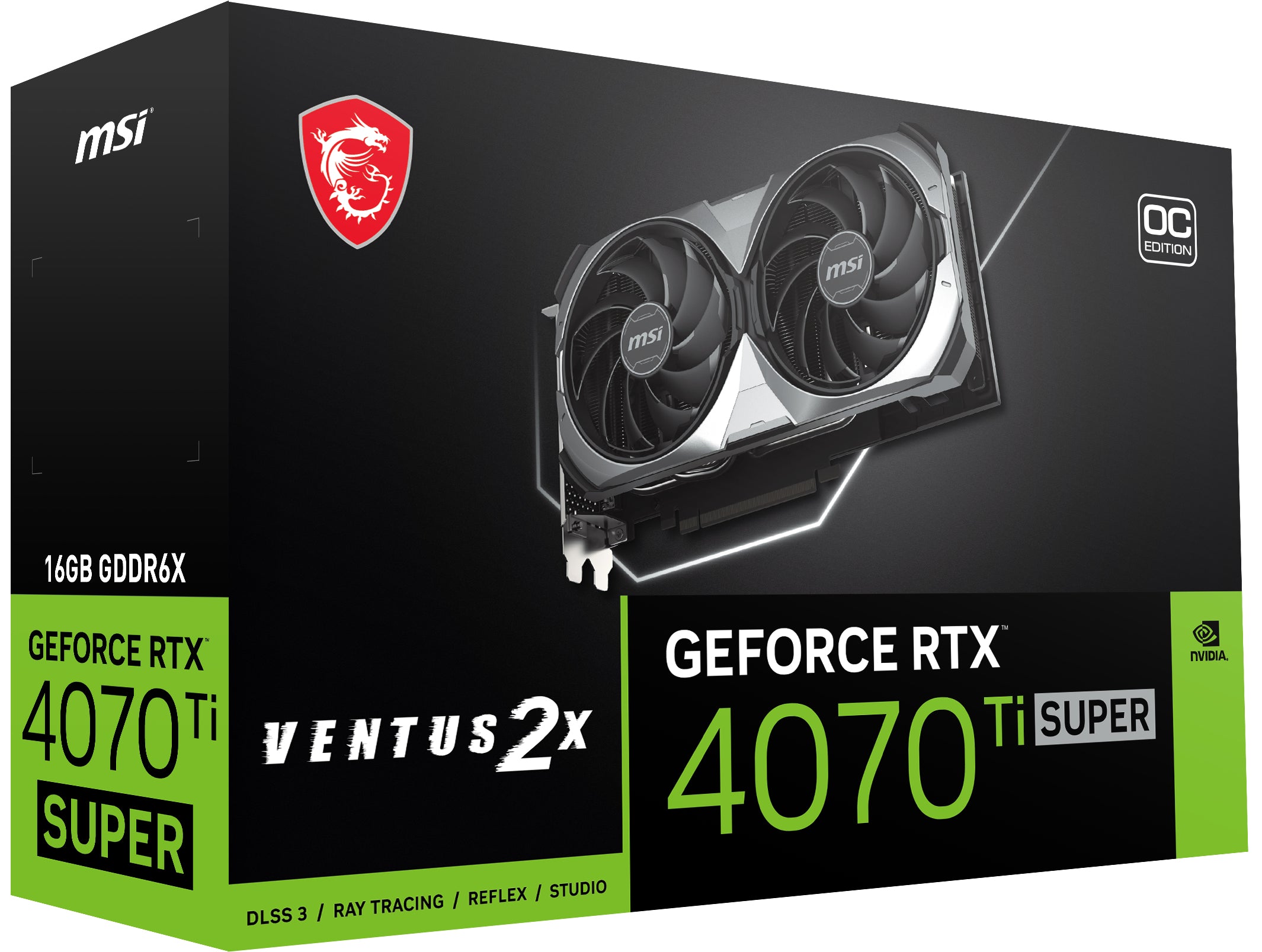 Se MSI GeForce RTX 4070 Ti SUPER 16G VENTUS 2X OC hos Geek´d