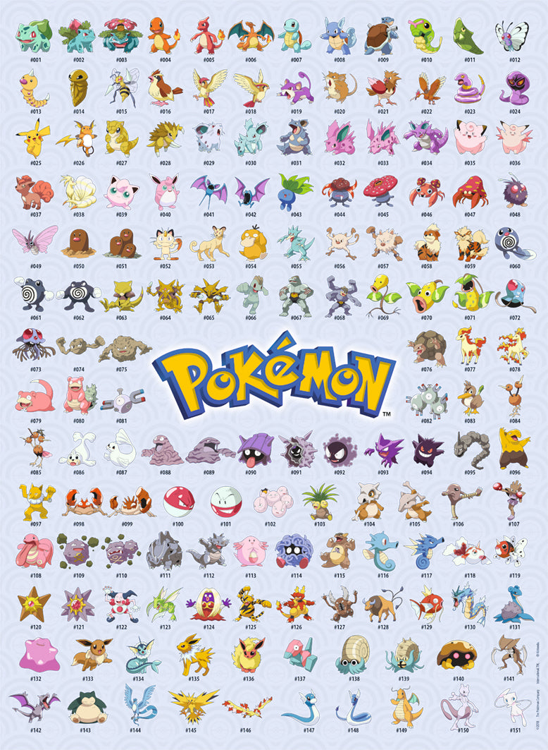 Se Pokemon Puzzle - Original 151 (500 Pieces) (PEG4781) hos Geek´d