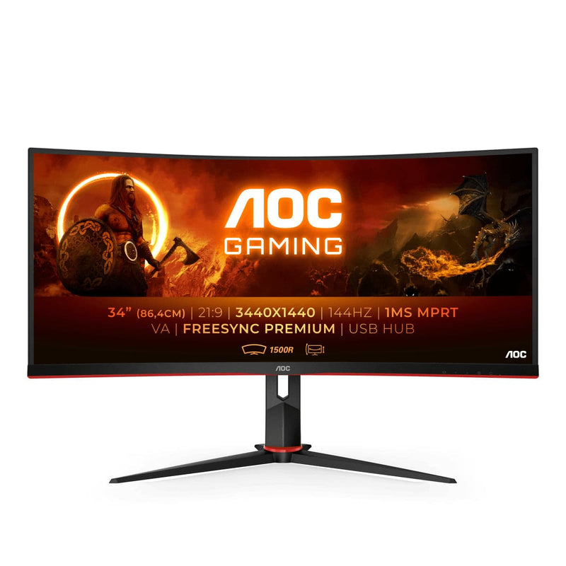 AOC Gaming CU34G2X/BK 34 x 1440 DisplayPort 144Hz | Geekd