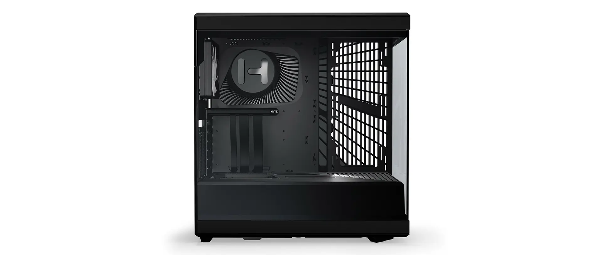 HYTE Y40 Black Miditower - Panoramic Glass Veil, included PCIe 4.0 riser cable, 2 included fans