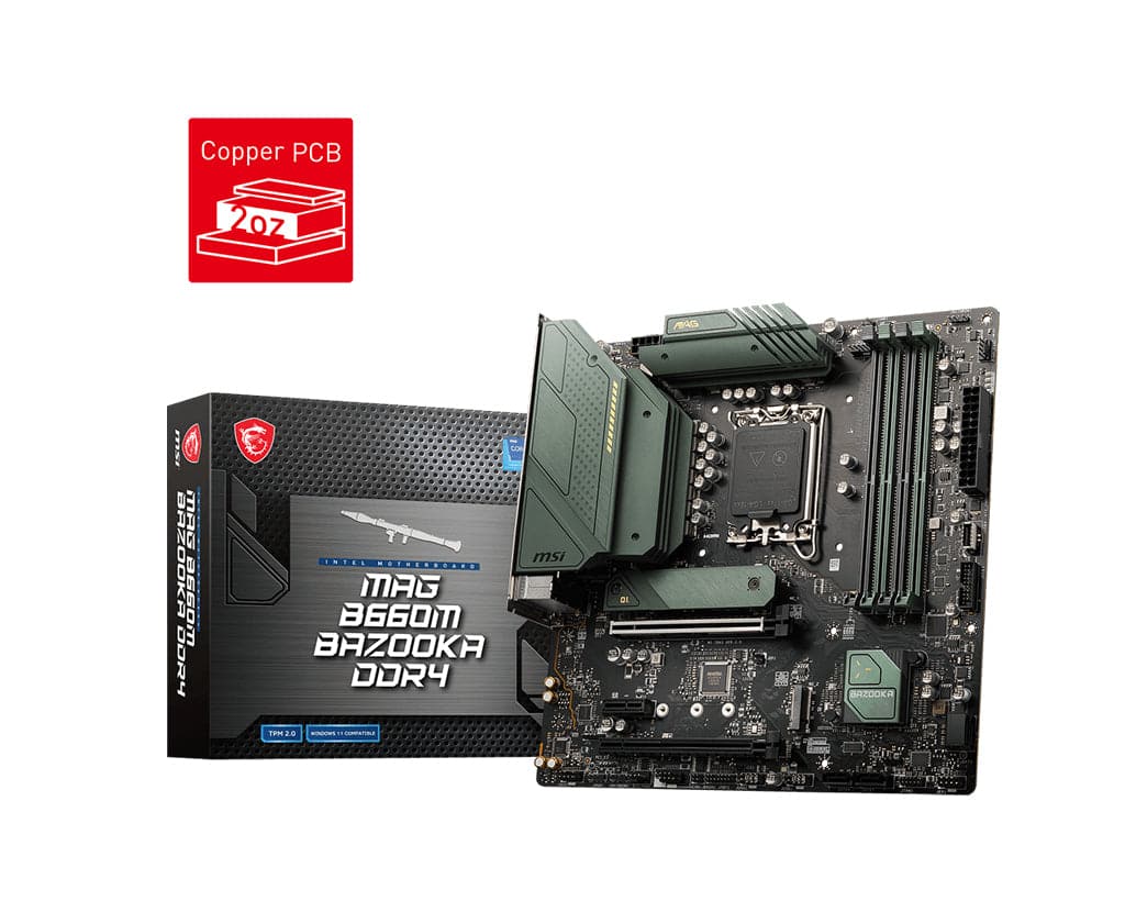 Billede af MSI MAG B660M BAZOOKA DDR4 Micro-ATX LGA1700 Intel B660