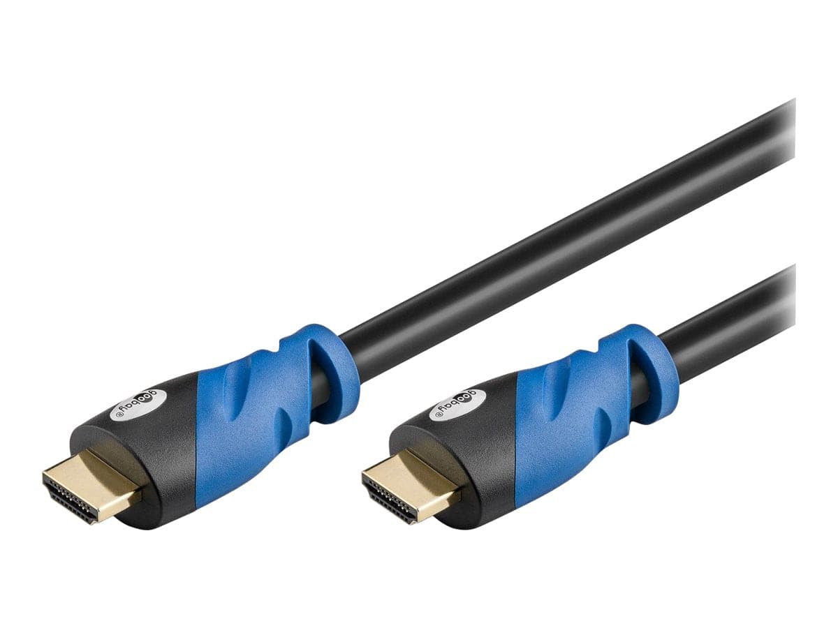 Se Goobay HDMI 2.0 Premium 3m Sort/Blå hos Geek´d