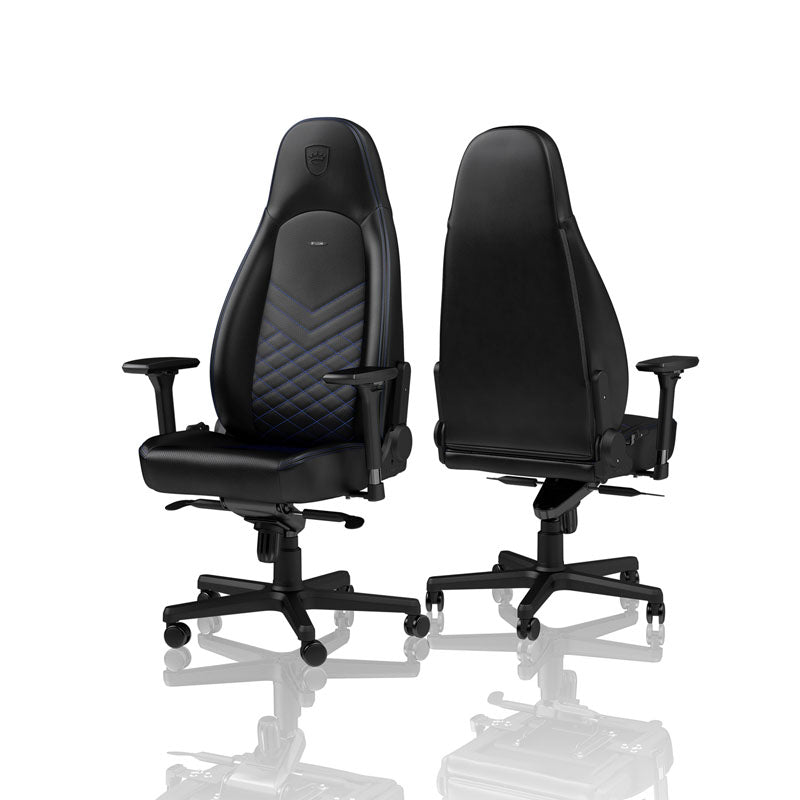 Se noblechairs ICON Sort/Blå hos Geek´d