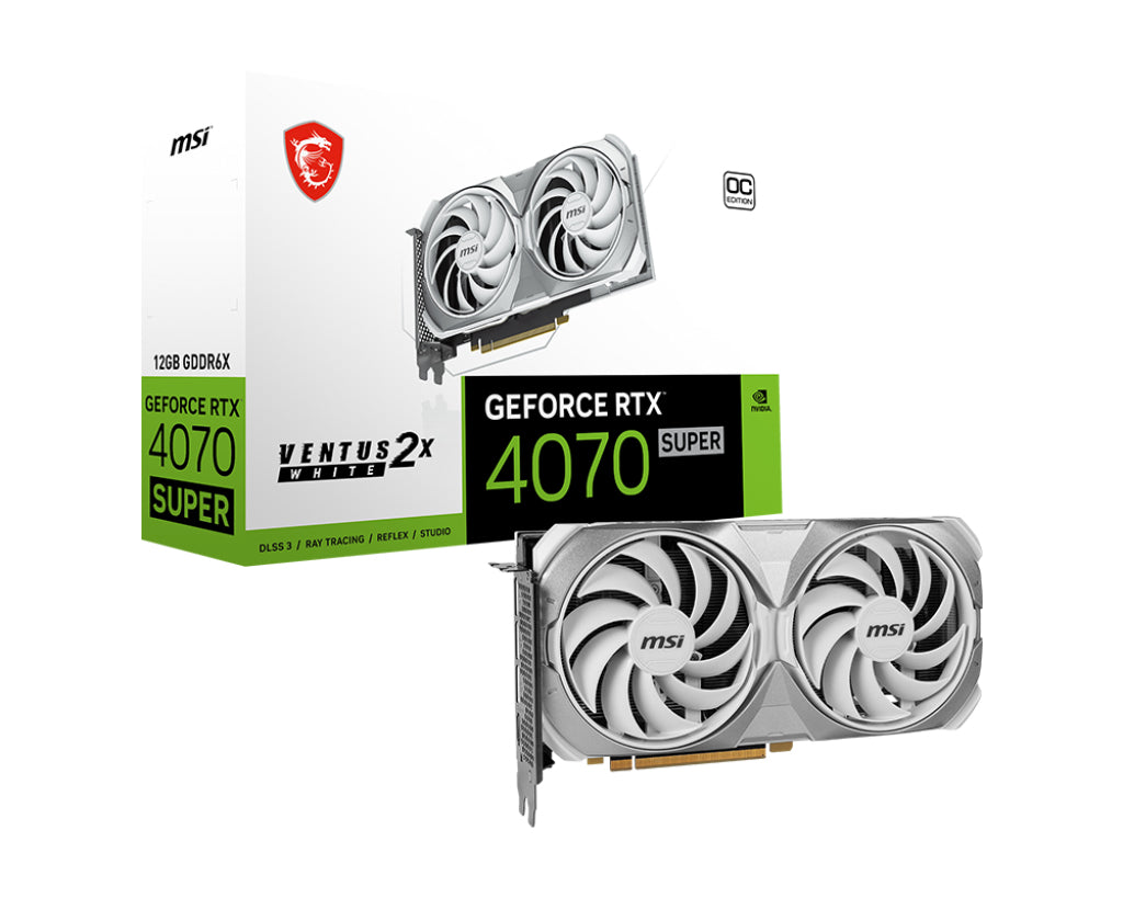 Billede af MSI GeForce RTX 4070 SUPER 12GB Ventus 2X WHITE OC