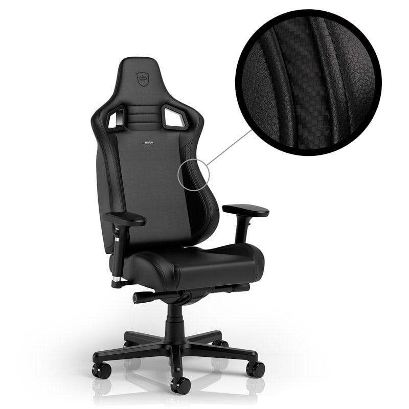 Se noblechairs EPIC Compact Black/Carbon hos Geek´d