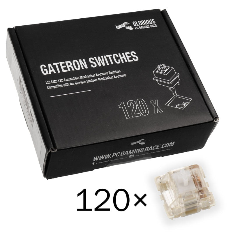 Se Glorious Gateron Klar Switches (120 stk) hos Geek´d