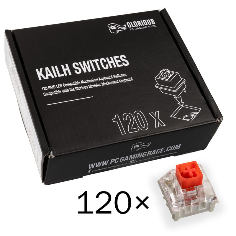 Se Glorious Kailh Box Rød Switches (120 Stk) hos Geek´d