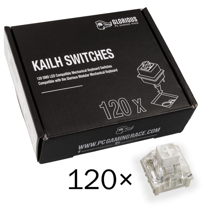 Se Glorious Kailh Box Hvid Switches (120 Stk) hos Geek´d