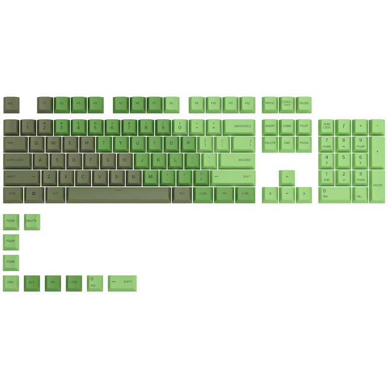 Billede af Glorious GPBT Keycaps - 114 PBT Caps, ANSI, US Layout, Olive