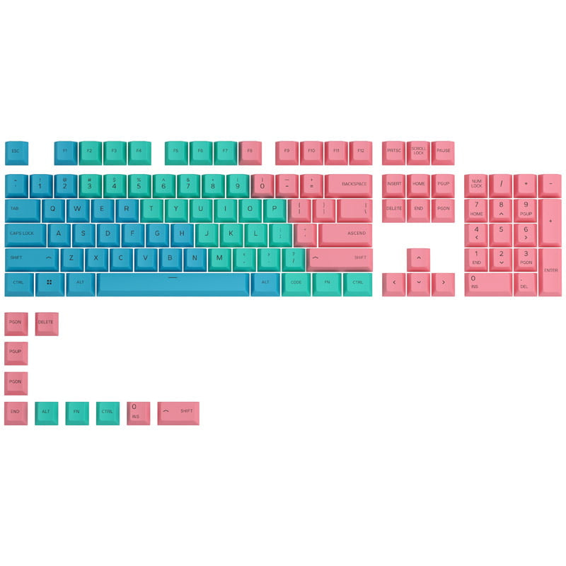 Billede af Glorious GPBT Keycaps - 114 PBT Caps, ANSI, US Layout, Pastel