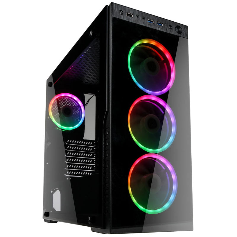 Billede af Kolink Horizon RGB Midi-Tower, Tempered Glass - Black