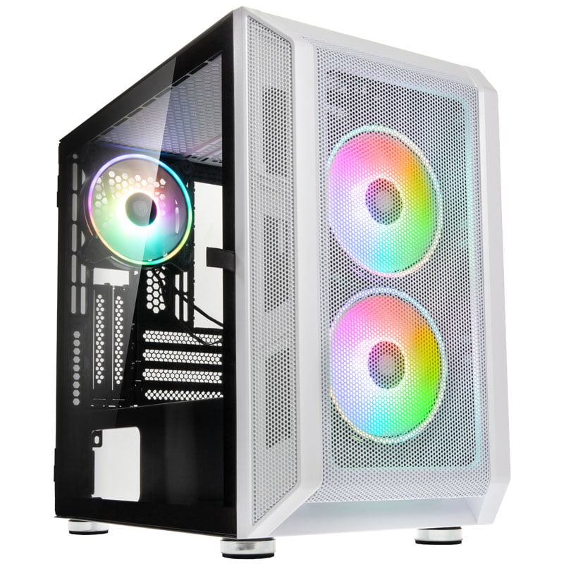 Se Kolink Citadel Mesh RGB Micro-ATX Case - White hos Geek´d