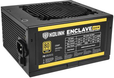 Billede af Kolink Enclave Strømforsyning - 500 Watt - 120 mm - 80 Plus Gold certified