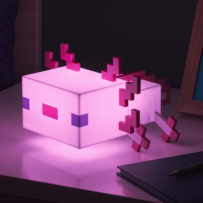 Se Minecraft Axolotl Lampe 13cm hos Geek´d