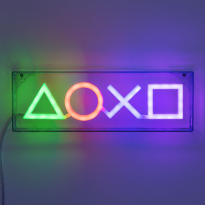 Billede af Playstation -Symboler LED Neonlys 15 x 30 cm