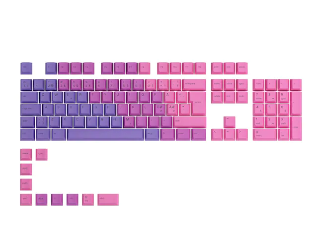 Billede af Glorious GPBT Keycaps - 115 PBT keycaps, ISO, Nordic-Layout, Nebula