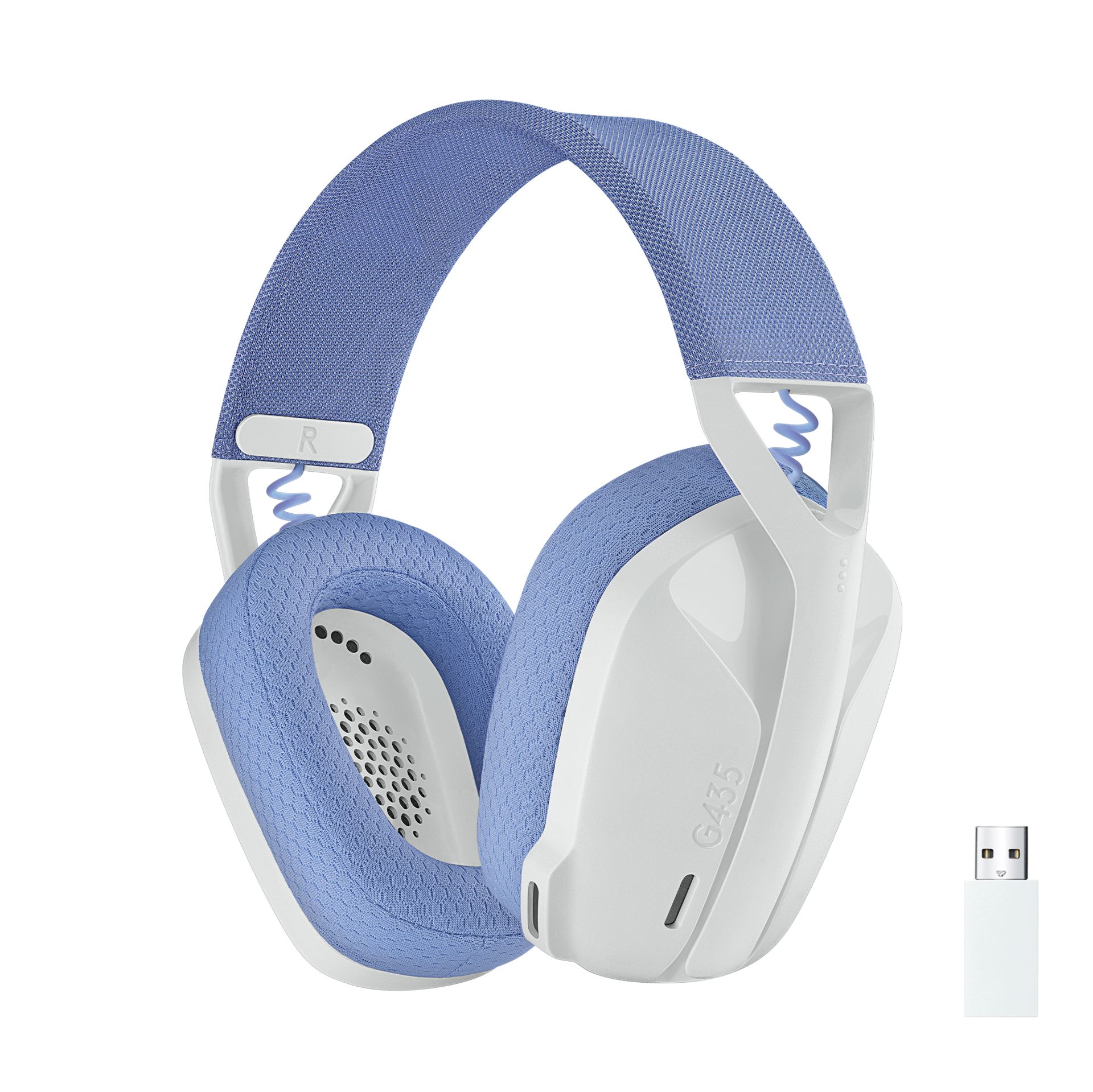 Se Logitech - G435 Lightspeed Wireless Gaming Headset - White hos Geek´d
