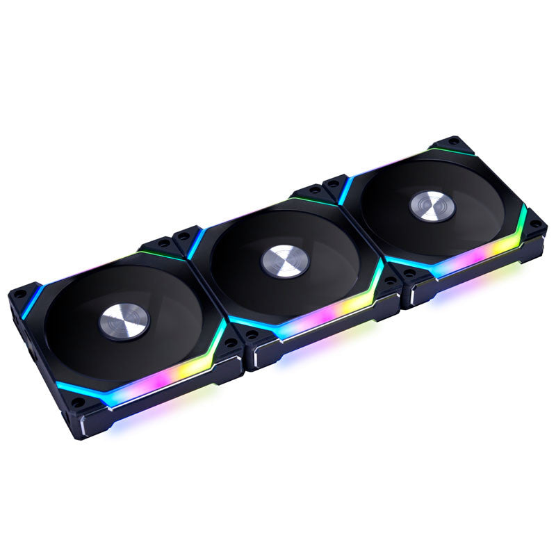 Billede af Lian Li UNI FAN SL V2 120 RGB PWM Fan 3 Pack, Black - 120 mm, 28mm frame