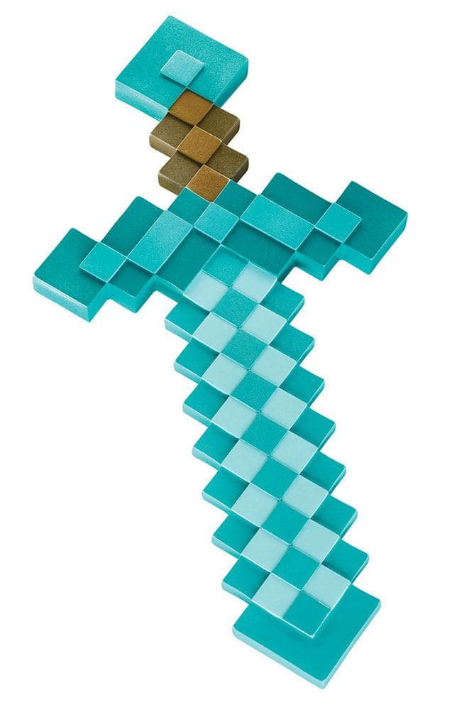 Minecraft Plastik Diamant Sværd