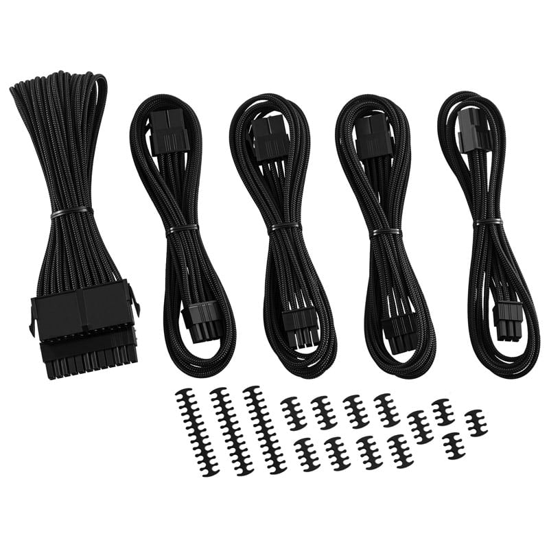 Se CableMod Classic ModMesh Cable Extension Kit - 8+6 Series - black hos Geek´d